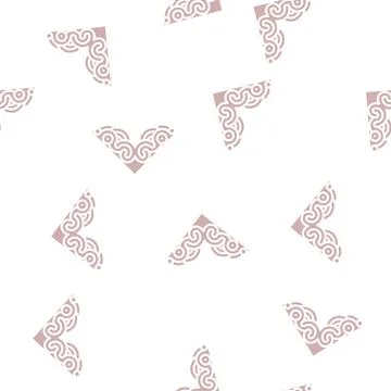 Decoration corner glyph vector seamless pattern flat 스톡 일러스트