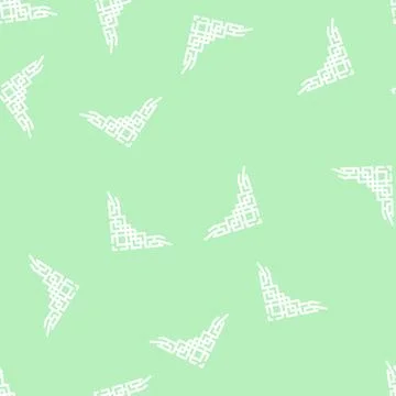 Decoration corner line vector seamless pattern flat Stock Illustration