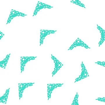 Decoration corner vector seamless pattern flat 스톡 일러스트