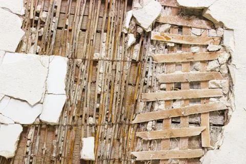Decoration destroyed wall Stock Photos
