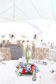 Decoration of the dining table Stock Photos