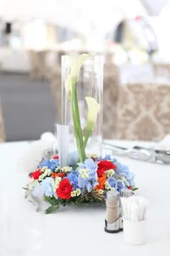 Decoration of the dining table Stock Photos