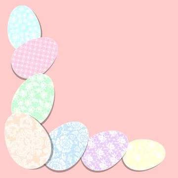 Decoration with easter eggs Stock Illustration