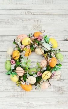 Decoration from easter eggs Stock Photos