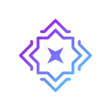 Decoration element solid blue purple ramadan illustration Stock Illustration