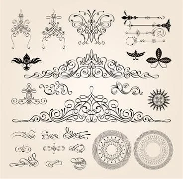 Decoration Elements Stock Illustration