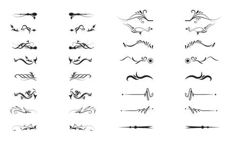 Decoration elements set. Stockillustratie