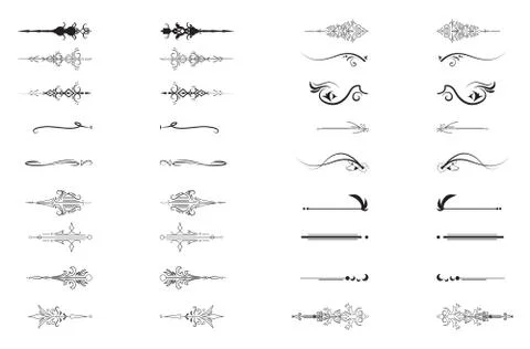 Decoration elements set. Stockillustratie