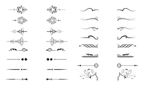 Decoration elements set. Stock Illustration