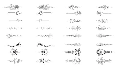 Decoration elements set. Stock Illustration