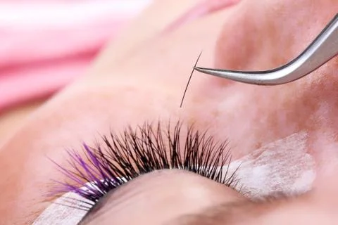 Decoration false eyelashes, macro Stock Photos
