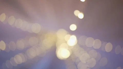 Decoration of festive garlands on the ceiling Video stock 102368161