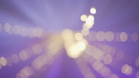 Decoration of festive garlands on the ceiling Stock Footage 102368169