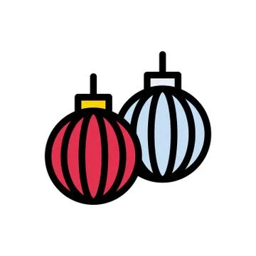 Decoration flat color icon Stock Illustration