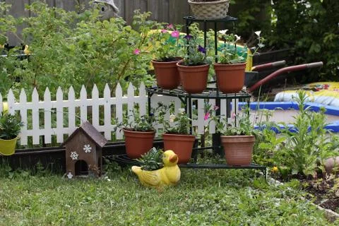 Decoration in the form of ducks Foto stock