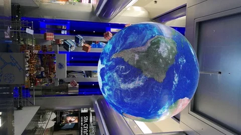 Decoration in the form of the planet Earth Stock Footage 123250046