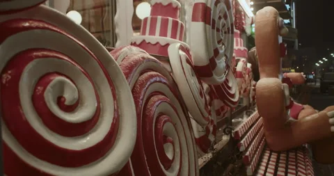 Decoration in the form  red, festive New Year's cake Video stock 261382344
