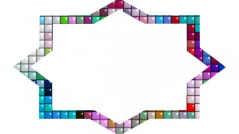 Decoration frames, religious concept, suitable for Muslim calligraphy Stock Footage 137068532