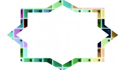 Decoration frames, religious concept, suitable for Muslim calligraphy Stock Footage 137068663