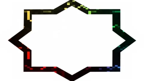 Decoration frames, religious concept, suitable for Muslim calligraphy Stock Footage 137070523