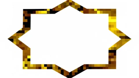 Decoration frames, religious concept, suitable for Muslim calligraphy Stock Footage 137070664