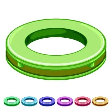 Decoration grommet ring cartoon vector graphic Stock Illustration