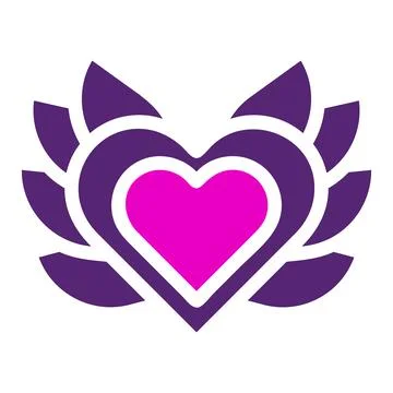 Decoration icon solid duocolor pink purple colour mother day symbol illustr.. Stock Illustration