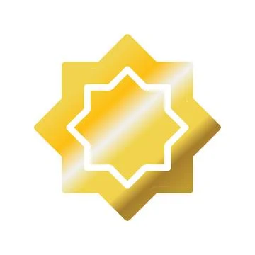 Decoration icon solid gradient golden colour ramadan symbol illustration pe.. Stock Illustration