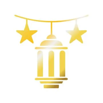 Decoration icon solid gradient golden colour ramadan symbol illustration pe.. イラスト素材