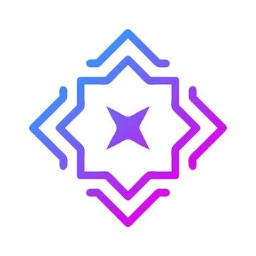 Decoration icon solid gradient purple style ramadan illustration vector ele.. Stock Illustration