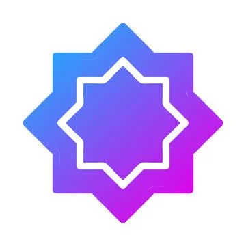 Decoration icon solid gradient purple style ramadan illustration vector ele.. Stock Illustration