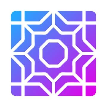 Decoration icon solid gradient purple style ramadan illustration vector ele.. イラスト素材
