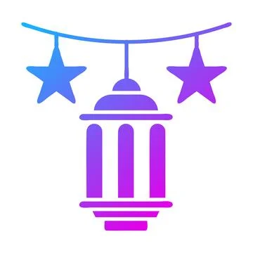 Decoration icon solid gradient purple style ramadan illustration vector ele.. Illustrazione stock