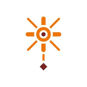 Decoration icon solid orange brown colour chinese new year symbol perfect. イラスト素材