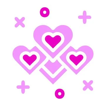 Decoration icon solid pink colour mother day symbol illustration. Stock Illustration