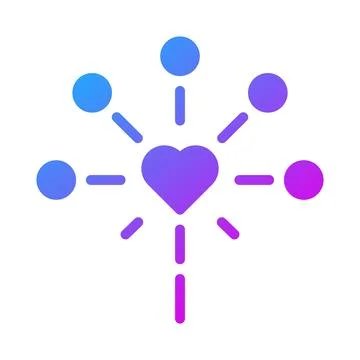 Decoration icon solid purple style valentine illustration vector element an.. Stock Illustration