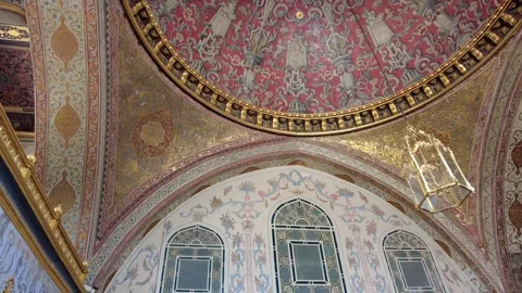 The decoration of the Imperial Hall, Topkapi Palace Museum Video stock 332756128