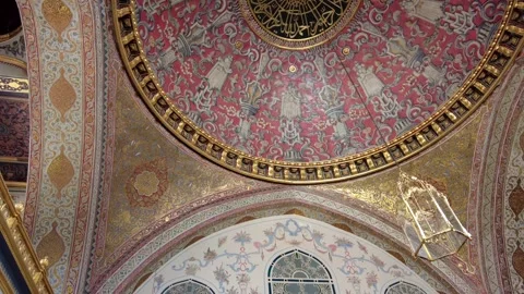 The decoration of the Imperial Hall, Topkapi Palace Museum Video stock 332756132