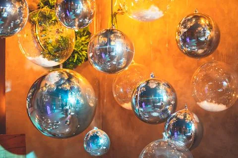 Decoration interior elements of restaurant venue banquet hall with multicolou Stock-Fotos