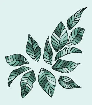 Decoration of leaves Stock Illustration