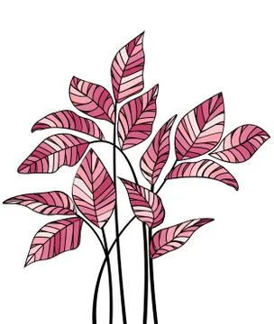 Decoration of leaves Stock Illustration