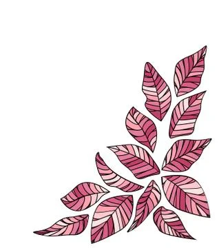 Decoration of leaves Stock Illustration