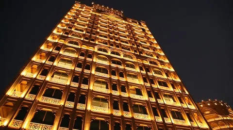 Decoration Lights at Modern building Vídeos de archivo 68972979