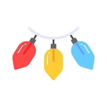 Decoration lights vector design in modern style, christmas bauble icon  Stock Illustration