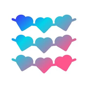 Decoration love icon solid gradient red purple blue colour mother day symbo.. 库存插图