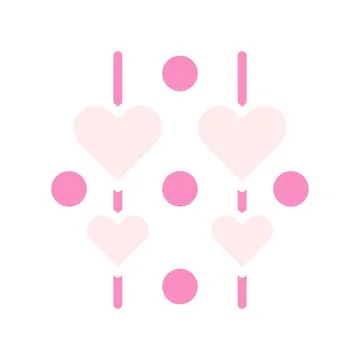 Decoration love Icon solid pink white style valentine illustration symbol p.. イラスト素材