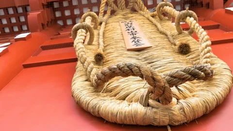 A decoration made from the tree in Senso-ji Temple in Tokyo Japan Stock Footage 121385971