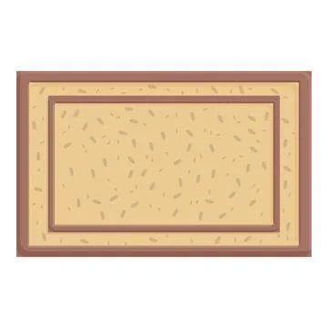 Decoration mat icon cartoon vector. Step front foot Stock Illustration