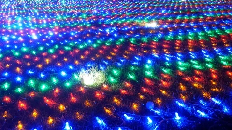 Decoration of Multi-Colored light Stock-Footage 108836348