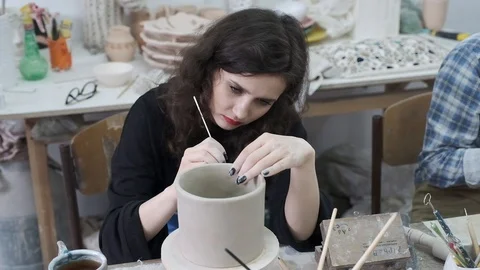 Decoration of the new pot Video stock 88733471
